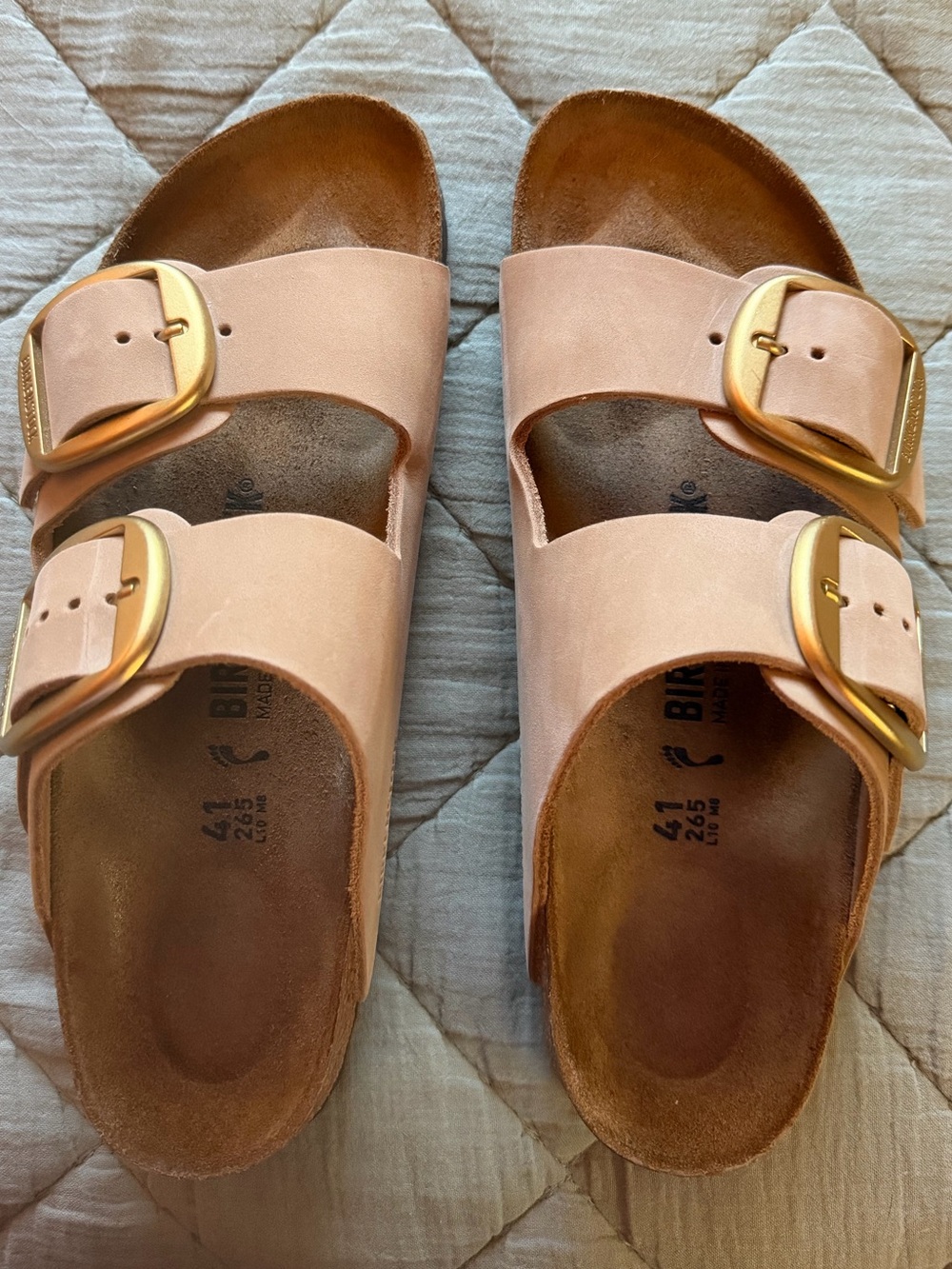 BIRKENSTOCK Arizona NUBUCK Big Buckle Leather Sandals